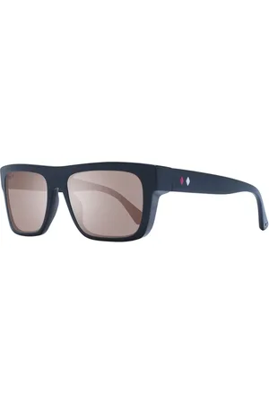 Web Unisex, Accessoires, Noir, Taille: ONE Size Lunettes de soleil noires rectangulaires miroir