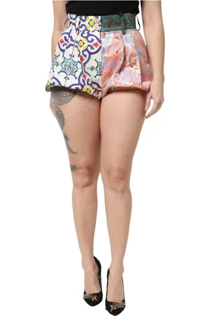 Dolce & Gabbana Femme, Shorts, Multicolore, Taille: 36 FR Shorts Taille Haute Multicolores