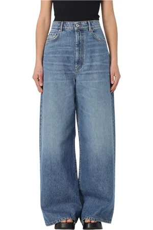 Sportmax Femme, Jeans, Bleu, Taille: W26 Jeans Évasés Bleu Chic