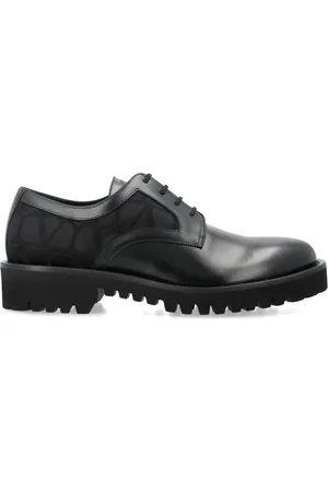 VALENTINO GARAVANI Homme, Chaussures, Noir, Taille: 40 EU Mocassins Derby Toile Noirs Fermés