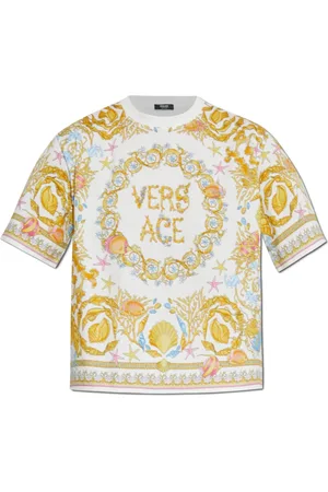 VERSACE Femme, Tops, Multicolore, Taille: 40 FR T-shirt avec impression colorée