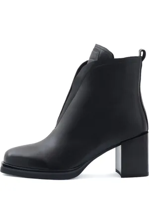 CESARE GASPARI Femme, Chaussures, Noir, Taille: 38 EU Bottines à Talon Bloc Noir - Chaussures pour Femmes Modernes et Élégantes