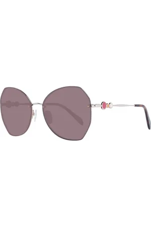Emilio Pucci Femme, Accessoires, Rose, Taille: ONE Size Lunettes de soleil femme or rose style papillon