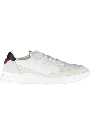 Tommy Hilfiger Homme, Chaussures, Blanc, Taille: 44 EU Baskets blanches sportives avec détail logo