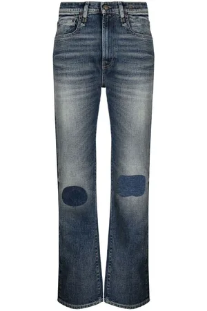 R13 Homme, Jeans, Bleu, Taille: W30 Jean Indigo Slim-Cut Taille Haute