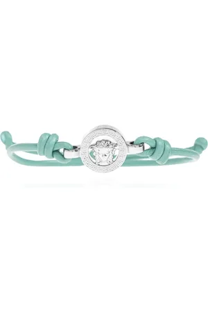 VERSACE Unisex, Accessoires, Vert, Taille: ONE Size Bracelet en cuir
