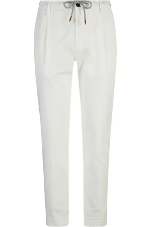 ELEVENTY Homme, Pantalons, Blanc, Taille: W32 Pantalon Blanc en Coton avec Fermeture Éclair