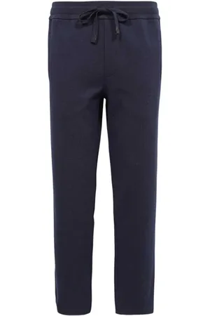 BRIONI Homme, Pantalons, Bleu, Taille: L Pantalon en Coton avec Taille Élastique