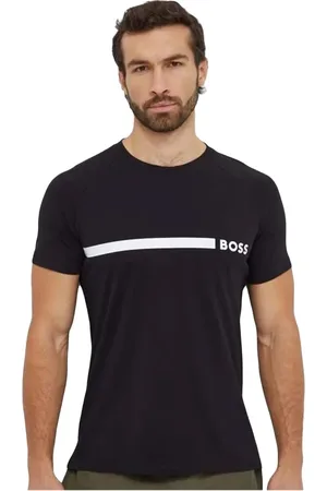 HUGO BOSS Homme, Tops, Noir, Taille: 2XL T-shirt Slim Fit en Coton avec Logo