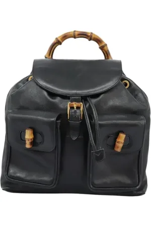 Gucci Femme, Pre-owned, Noir, Taille: ONE Size Pre-owned Cuir sacs-dos
