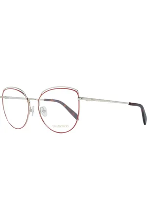 Emilio Pucci Femme, Accessoires, Rouge, Taille: ONE Size Montures Optiques Rouges pour Femmes Style Papillon
