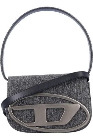 Diesel Femme, Sacs, Gris, Taille: ONE Size Sac à Main Gris Lavé avec Rabat Magnétique
