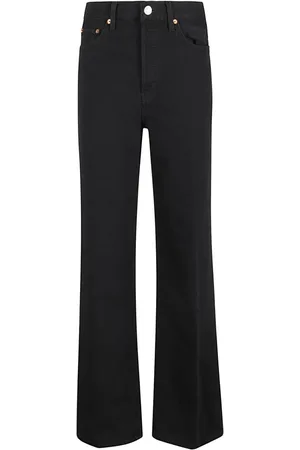 RE/DONE Femme, Jeans, Noir, Taille: W27 Retro Ultra High Rise Wide Leg Jeans