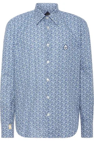BILLIONAIRE Homme, Chemises, Bleu, Taille: L Chemise Décontractée en Coton Bleu