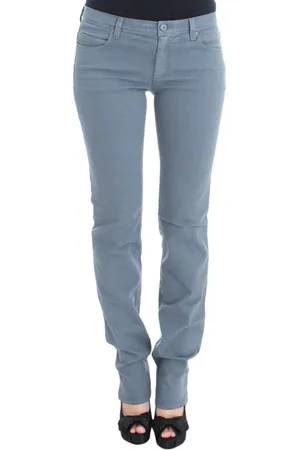 ERMANNO SCERVINO Femme, Jeans, Bleu, Taille: W32 Jean Bootcut Slim Fit Bleu en Denim