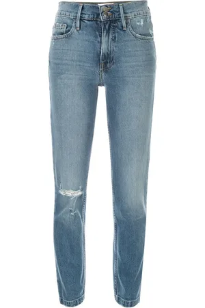 Frame Femme, Jeans, Bleu, Taille: W23 Jean Écourté