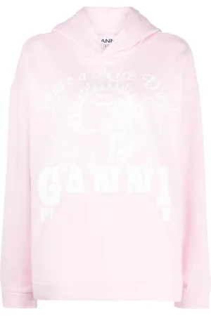 Ganni Femme, Sweatshirts et sweats à capuche, Rose, Taille: 34/36 FR Animaux Oversized Sweat à capuche Nosegay Pulls
