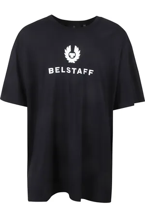 Belstaff Homme, Tops, Noir, Taille: 3XL T-shirt en jersey de coton avec logo