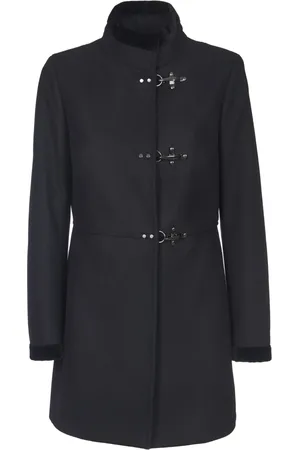 FAY Femme, Manteaux, Noir, Taille: 46 FR Manteau croisé Virginia