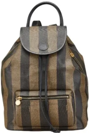 Fendi Unisex, Pre-owned, Brun, Taille: ONE Size Pre-owned Toile sacs-dos