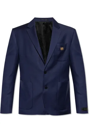 VERSACE Homme, Vestes, Bleu, Taille: 2XL Blazer en laine