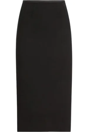 Dolce & Gabbana Femme, Jupes, Noir, Taille: 38 FR Jupe Midi Noire Coupe Droite