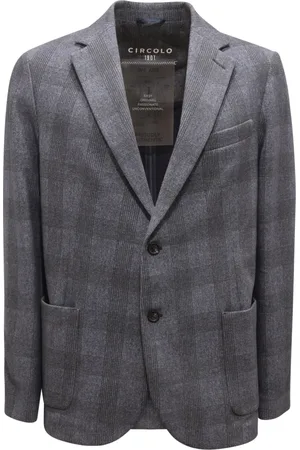 Circolo Homme, Vestes, Bleu, Taille: 2XL Veste en jersey gris bleu