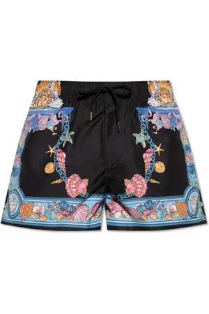VERSACE Homme, Maillots de bain, Noir, Taille: XL Short de bain avec impression Coral Theatre