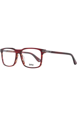 BMW Homme, Accessoires, Brun, Taille: ONE Size Montures Optiques Rouges en Plastique à Monture Complète Rectangle