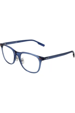 Ermenegildo Zegna Unisex, Accessoires, Bleu, Taille: ONE Size Montures Optiques Bleues Rectangle
