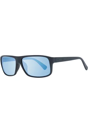 Serengeti Unisex, Accessoires, Bleu, Taille: ONE Size Lunettes de Soleil Unisexes Noires Style Trapézoïdal Polarisé
