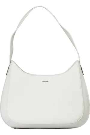 Calvin Klein Femme, Sacs, Blanc, Taille: ONE Size Sac à Bandoulière Blanc avec Poche Intérieure