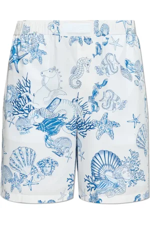 VERSACE Homme, Shorts, Bleu, Taille: XL Shorts avec impression Coral Theatre Allover