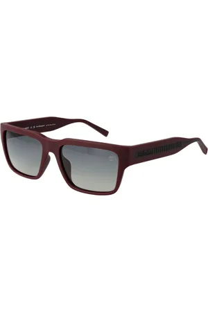Timberland Homme, Accessoires, Rouge, Taille: ONE Size Bourgogne Homme Rectangle Lunettes de Soleil Polarisées
