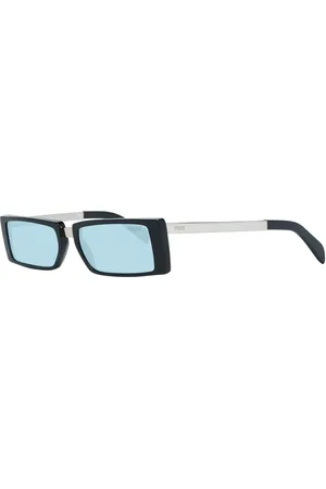 Emilio Pucci Femme, Accessoires, Noir, Taille: ONE Size Lunettes de Soleil Noires Femme Rectangle Turquoise