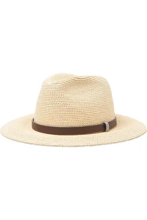 PESERICO SIGN Femme, Accessoires, , Taille: S Chapeau fedora en raphia de viscose et coton