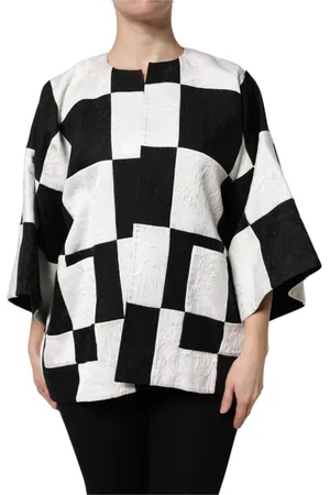 Dolce & Gabbana Femme, Vestes, Multicolore, Taille: 34 FR Patchwork Jacquard Blazer Jacket