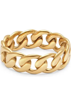 Nialaya Femme, Accessoires, Jaune, Taille: 58 MM Chain Ring in Gold