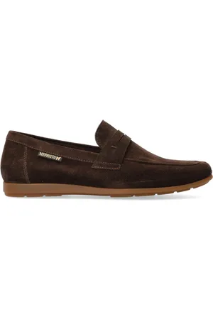 Mephisto Homme, Chaussures, Brun, Taille: 39 EU Mocassin Homme en Daim Marron Foncé