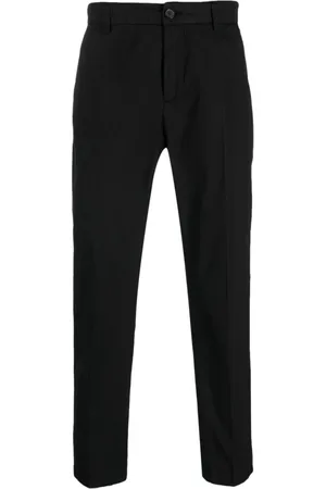 DEPARTMENT FIVE Homme, Pantalons, Noir, Taille: W29 Pantalon Chino Stretch avec Détail Piping