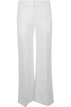 Chloé Femme, Pantalons, Blanc, Taille: 38 FR Pantalon Blanc pour Femme