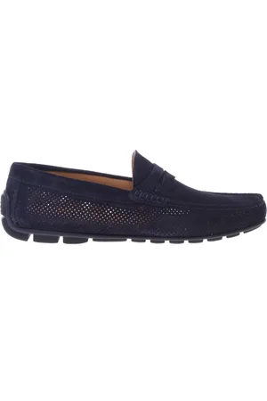 BALDININI Homme, Chaussures, Bleu, Taille: 41 EU perforated leather loafer