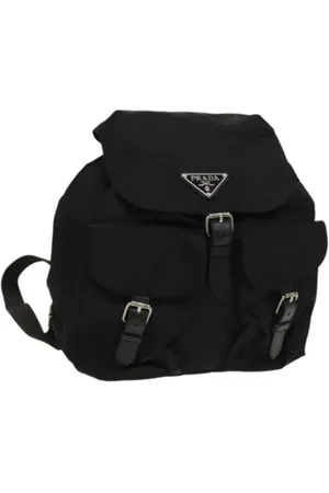 Prada Femme, Pre-owned, Noir, Taille: ONE Size Pre-owned Nylon sacs-dos