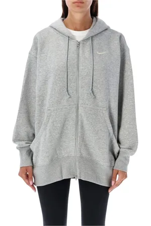 Nike Femme, Sweatshirts et sweats à capuche, Gris, Taille: 38 FR Confortable FullZip Sweat à capuche Coupe Décontractée