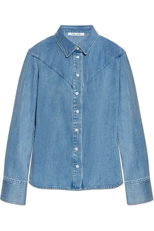 Samsøe Samsøe Femme, Blouses et Chemises, Bleu, Taille: 40 FR Chemise Samos