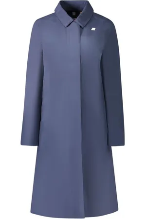 K-Way Femme, Manteaux, Bleu, Taille: 40 FR Manteau de Pluie Bleu Veste Manteau Elégant Fonctionnel