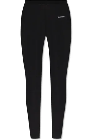 Jil Sander Femme, Pantalons, Noir, Taille: 38 FR Leggings avec finition en laine