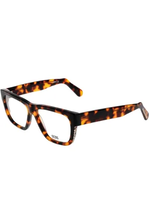 GCDS Unisex, Accessoires, Brun, Taille: ONE Size Montures Optiques Rectangulaires Marron