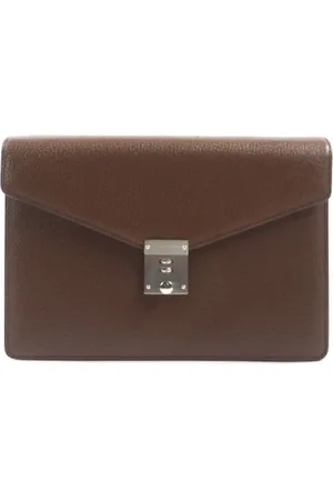 Salvatore Ferragamo Homme, Pre-owned, Brun, Taille: ONE Size Pre-owned Cuir pochettes-minaudieres