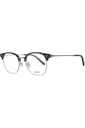 Bally Homme, Accessoires, Noir, Taille: ONE Size Montures Optiques en Métal Marron Rondes Full-Rim